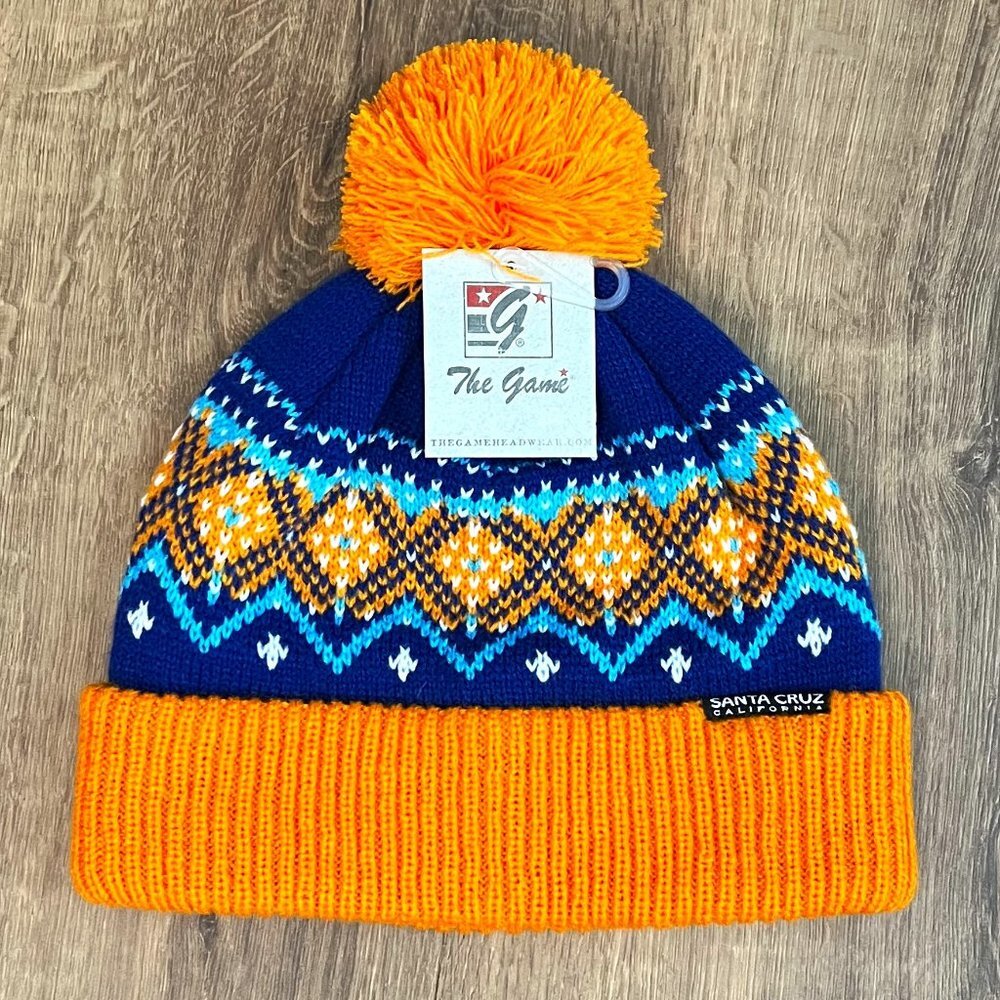 NEW The Game Santa Cruz California Knit Beanie with Pom